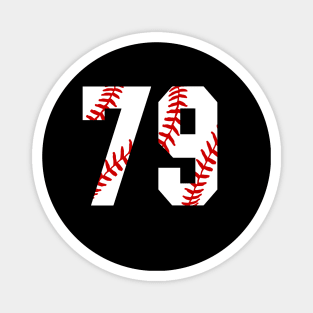 Baseball Number 79 #79 Baseball Shirt Jersey Favorite Player Biggest Fan Magnet